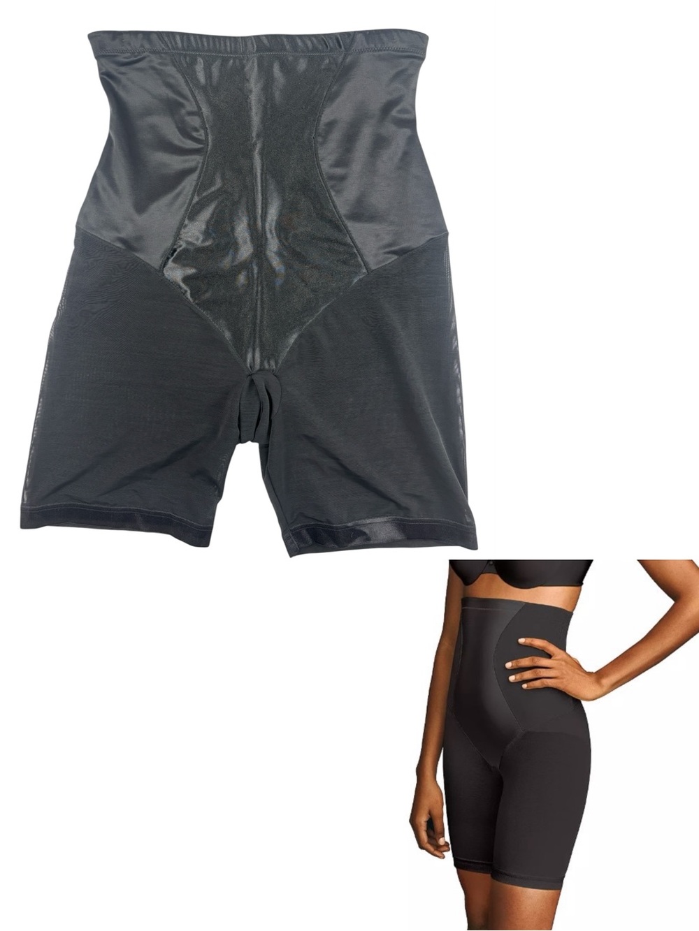 Maidenform Shapewear Easy Up High Waist Shaper Bottoms 1455 in Black Size 2XL